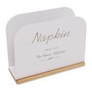Porta Guardanapo Olina 15 X 4,2 X 13CM Off White Metal